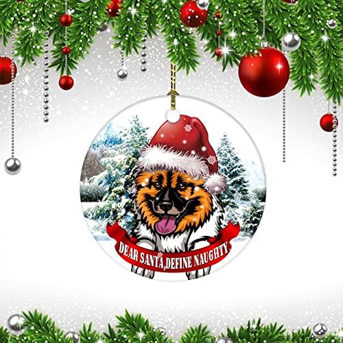 Cães de Natal Ornamento de Natal 2022 Dog Papai Presente para homens Férias Decoração de árvore de árvores Ornamentos de