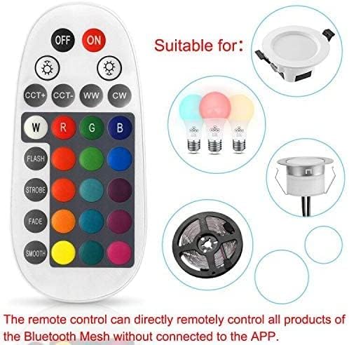 MEIKEE Bluetooth Mesh Smart RGBCW Controlador remoto, 28 teclas controlador inteligente multifuncional adequado All Hao Deng Bluetooth Mesh RGB Iluminação LED e controladores LED