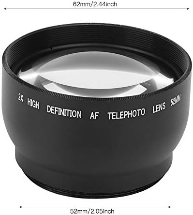 ZRQYHN 52mm 2x LENS LENS ADICIONAIS DE LIGADA DE ALUMINA, PARA todas as lentes da câmera de 52 mm de diâmetro <br />