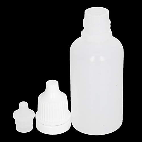 Heyiarbeit 40pcs plástico branco translúcido garrafa de gotas de gotas de 20 ml garrafas de gota de boca pequena