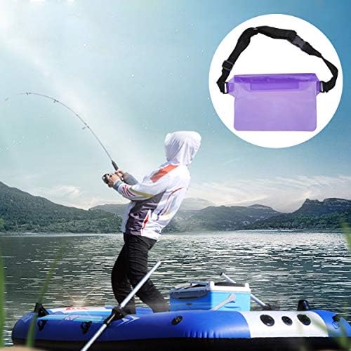 Cabilock Purple for Bag Fishing PVC Dirtproof com espaço perfeito para passeio de passeio de passeio de passeio maior, bolsa seca à prova de neve, bolsas de caiaque leve
