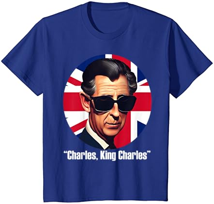 Rei Carlos III Coronação Real Funny British UK Mov-shirt