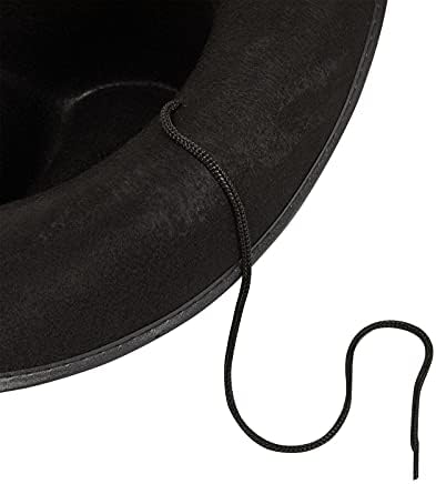 Chapéu de cowboy preto para homens com pregos de estrela prateada