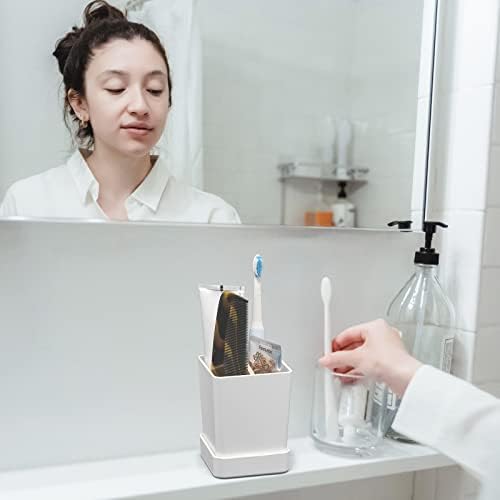 Suportes de escova de dentes elétricos para banheiros Organizador Counter escova de dente de armazenamento e creme