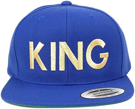 Trendy Apparel Shop Flexfit King King Metallic Gold Bordado Bill Bill Snapback Cap
