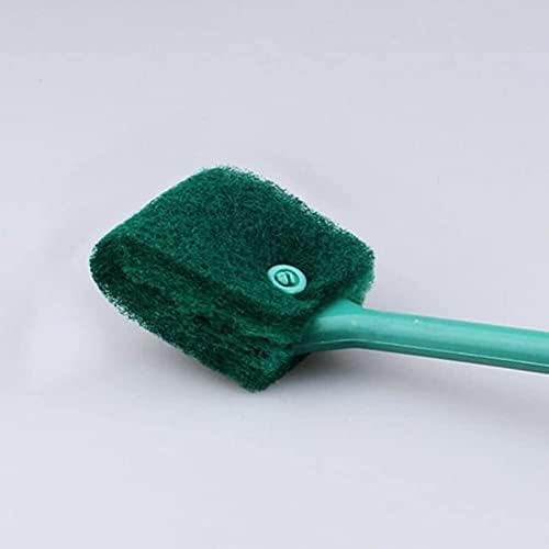Escova de limpeza de dupla face aquário escova de remoção de algas com ferramenta de esponja de substituição útil e hábil
