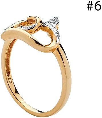 Anéis de polegar finos para mulheres Rings Rings Definir Ring Gif Love Ladies Centro a Heart Jóias Criativo