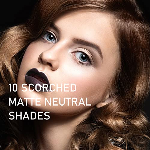 10 cores Maquiagem da paleta de sombras, sombra fosca para os olhos, alto pigmentado, aparência de galo, ultr-blendable e