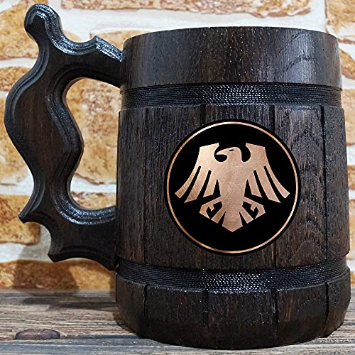 Raven Guard Cerveja Caneca, Warhammer Wooden Beer Stein, Gamer Gift, STEIN personalizado de cerveja, Warhammer 40k Tankard, presente