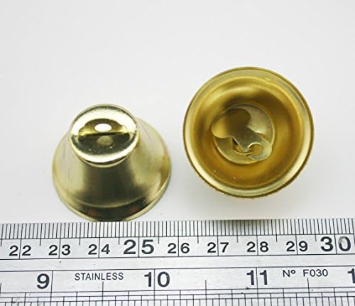 Amanaote metal dourado 1,25 polegadas trompete gato cão cão sino de pétal