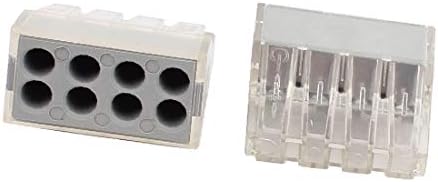 X-Dree AC 400V 24A 0,75-2,5mm2 1,5-2,5mm2 Conector de fio de bloco de terminal de 8 vias 6pcs (AC 400-V 24A 0,75-2,5mm2 1,5-2,5mm2