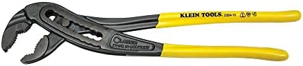 Klein Tools D504-10 Alicates da bomba, mandíbula curva exclusiva, torque máximo, dentes endurecidos, mandíbula larga ajustável, ideal