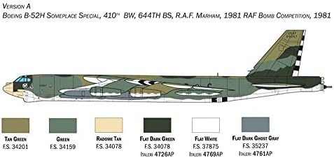 Italeri ITA1442 1:72 B-52H Stratofortress [Kit de construção de modelos], multicoloria