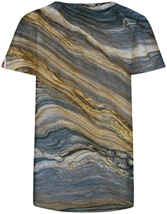 Camisa de lounge para feminino verão outono de manga curta Crewneck tops de mármore tops camisa feminino 2023 roupas da moda y2k