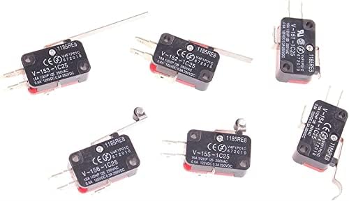 MICRO SWITCHES V-151-1C25 V-152-1C25 V-153-1C25 V-154-1C25 V-155-1C25 V-156-1C25 SPDT 1NO 1NC Atuador momentâneo micro-interruptor