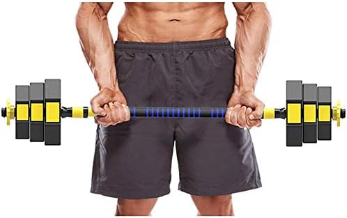 O sem-láco barra de barra para homens e mulheres, com hiberes de conexão, pode ser usado como barbell de esportes de fitness home 10kg, 15kg, 20kg