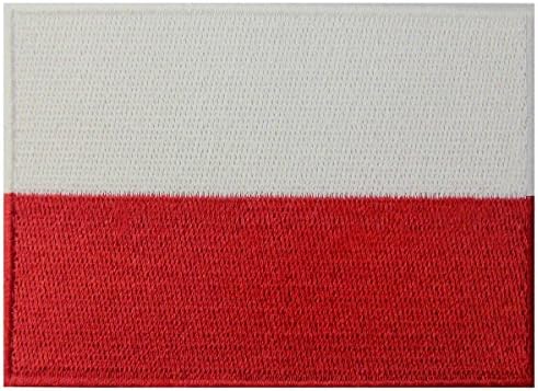Polônia Flag bordou o ferro polonês de emblema em costura no patch nacional de Polska