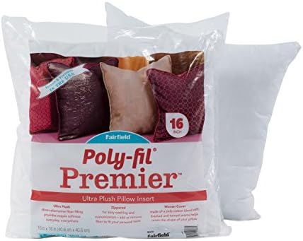 Fairfield Poly-Fil Premier Pillow, 16 x 16, branco
