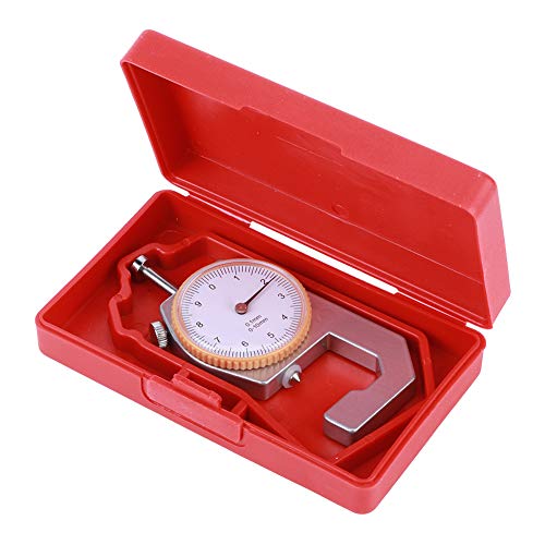 Medidor de espessura Fafeicy, 010mm Silver portátil Precisa Medição de jóias Equipamento de placa de couro, ferramenta de medição