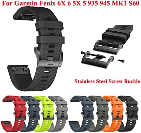 Svapo 26 22mm Silicone Retwork Relatch Band Strap for Garmin Fenix ​​7 7x 6x 5x 3 3hr Watch EasyFit Wrist Band Strap