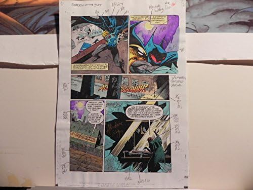 Batman Shadow of the Bat Vol.122 Arte de produção assinada A. Roy w/coa pg28