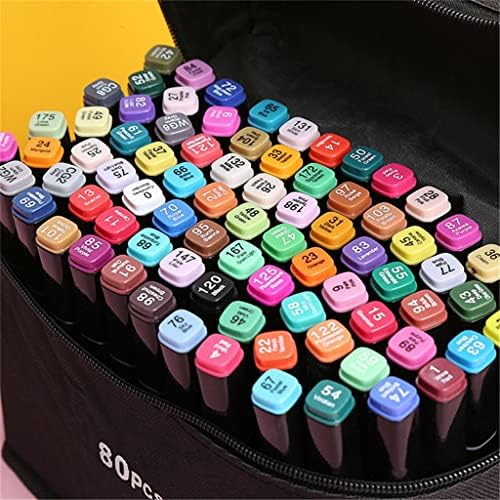 ZSEDP 60/80 CORES DUPLE CAPET PENS Based Based Markers for Manga Drawing School Art Supplies