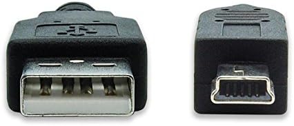 Digitmon 10ft preto USB 2.0 Mini 5pin Cabo-A-Male para Mini-B Cord para GoPro Hero3, PS3 Controller, Câmera Digital,