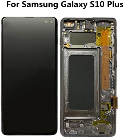 AMOLED ORIGINAL PARA SAMSUNG Galaxy S10 Plus LCD Display com quadro preto SM-G975F G975A G975W 6,4 polegadas LCD Screen Substacement