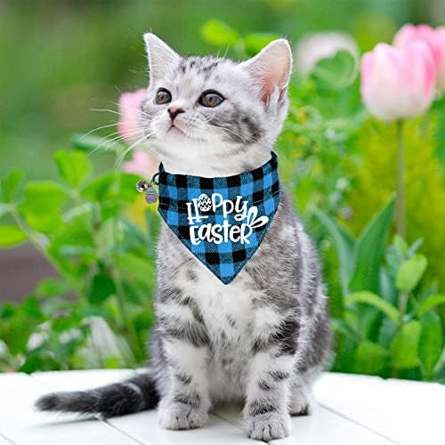 Dia dos Namorados do STMK Cola de Bandana de Páscoa de São Patrício com Bell, Breakaway Holiday Cat Kitten Bandana Collars With Bell For Holiday Cats Kittens