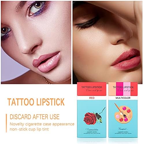 Nuche 20 PCs/Box Tattoo Lipstick Swab Mulheres Lip Lip Gloss Gloss Cotton Tattoo Matte Lipstick