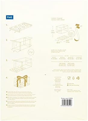 PME Crystal Cupcake Apresentation Boxs 6, padrão, transparente