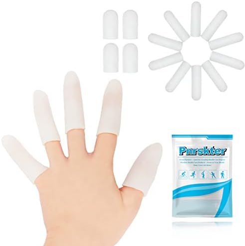 Cots de dedos em gel, Protetor de dedos suporta novas mangas de dedos ótimas para gatilho para gatilho, eczema manual, rachaduras dos dedos, artrite dos dedos e muito mais.