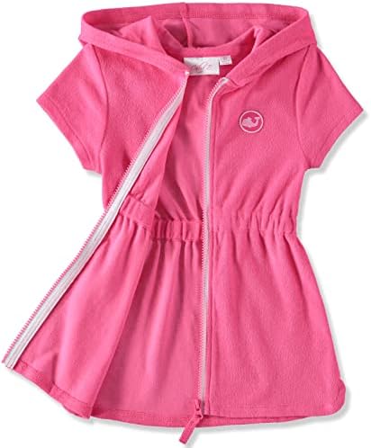 Cyndeelee Girls Compoled Sathinsuits Concobres com zíper absorvente Terry Swim Coverning, tamanho 2T-16