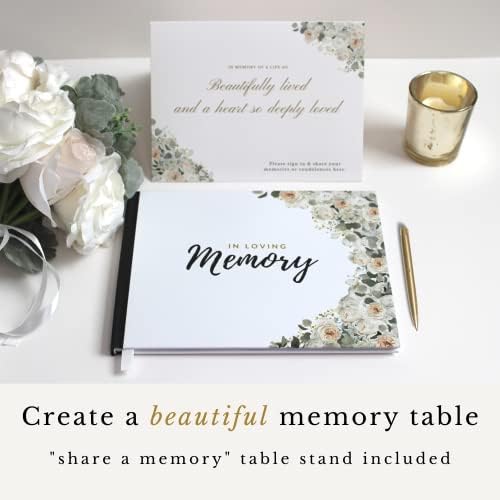 Magnolia Memorial Funeral Convidando Livro - Elegante em Livro de Convidados de Serviço Memorial de Memória Loving Para