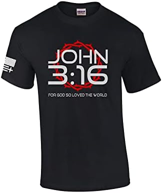 Mens Christian João 3:16 Para Deus, tanto amou as Escrituras Mundiais Camiseta Camiseta Camiseta Camiseta