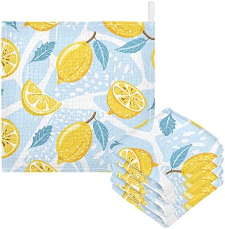 Panos de panos para banheiros bolaz panos de lavagem de cozinha face toalhas lençóis limão folhas de hortelã de hortelã decorativa