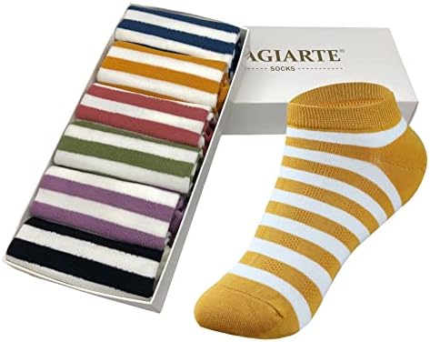 Magiarte Womens tornozelo meias macias algodão puro de baixo corte atlético Casual Mutil Color Sem meias para mulheres