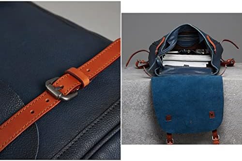 TFJS Backpack Purse Leather Student Bookbags possui 15 bolsas de ombro de mochilas de laptop para homens e mulheres