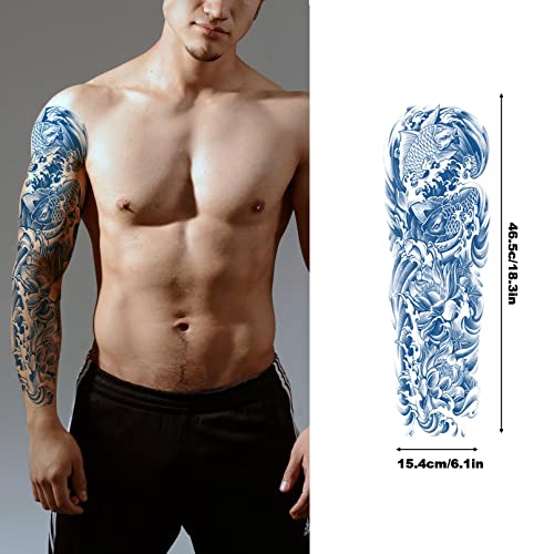Tatuagem de manga semi-permanente de Aresvns para homens e mulheres, tatuagens temporárias realistas japoneses braços
