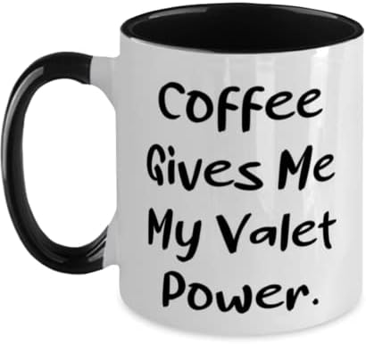 Presentes de manobrista para colegas, Coffee me dá meu manobrista, bom manobrista de dois tons de 11 onças, xícara de colegas de trabalho