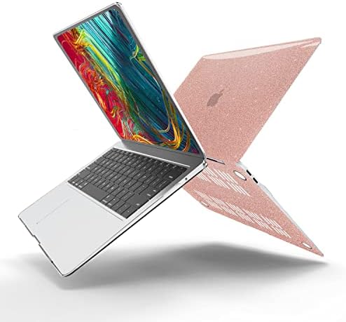 Anban Compatível com MacBook Air 13 polegadas CASO 2022 2021 2020 2019 2018 Lançamento A2337 M1 A2179 A1932 Touch ID, Glitter