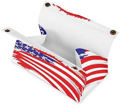 American Flag Tissue Box Capa Distribuidor decorativo de papel do guardanapo de guardana