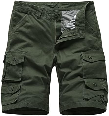 Maiyifu-gj Men relaxado Fit Casual Cargo Shorts Multi Pocket Pocket Lurventões ao ar livre Caminhada de algodão militar Short calça