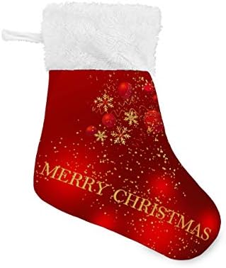 Meias de Natal de Alaza Natal vermelho brilhante Ano novo clássico Classic personalizado Decorações de meia para férias de férias