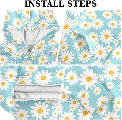 Tsenque Daisy Flower Unisex Kids Sweatshirt Sweatshirt para criança para criança