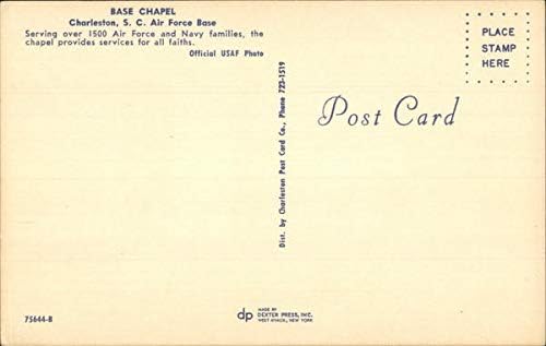 Capela de base Charleston, Carolina do Sul SC original Vintage Posta Cartão