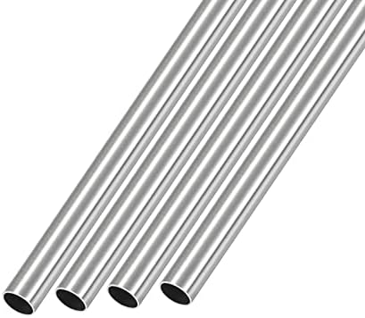 Metallixity 304 Tubo de aço inoxidável 4pcs, tubulação reta - para móveis para casa, máquinas