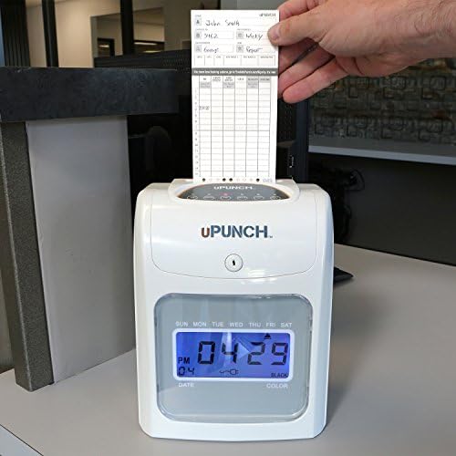 Upunch calculando o pacote de relógios de tempo com 200 cartões, 3 fitas, 2 racks de cartão e 2 chaves