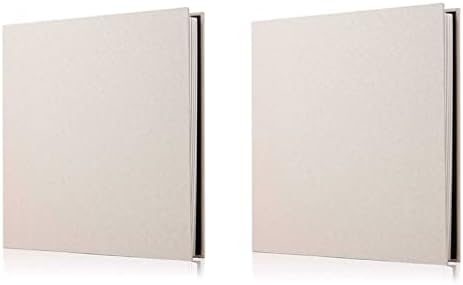 Kfjbx 2x Foto Album Scrapbook Linen Memory Book Páginas grossas com filme protetor Salvar imagens permanentemente