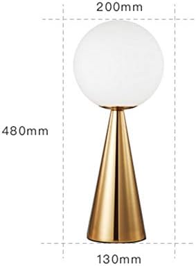 Zhaoleei Led Globe Desk Lâmpada de cabeceira Leitura Lâmpada de mesa de mesa dourada do quarto da sala de estar da sala